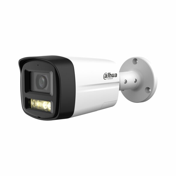 HAC-HFW1200TLM-IL-T-0280B-DIP 2MP Smart Dual Light HDCVI Two-way Talk Fixed-focal Bullet Camera	