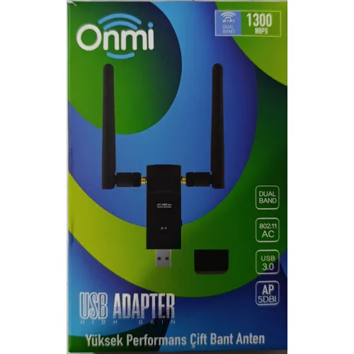 ONMİ 1300 MBPS 2,4&5,8GHZ ÇİFT ANTEN WİFİ