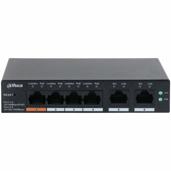 DH-CS4006-4ET-60 6-Port Yönetilebilir 4-Port PoE Bulut Switch