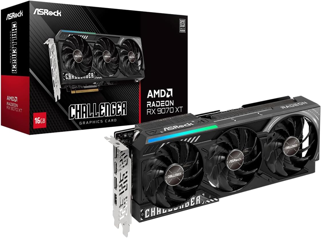 Asrock Radeon RX 9070 XT Challenger 16GB GDDR6 256 Bit Ekran Kartı 90-GA61ZZ-00UANF