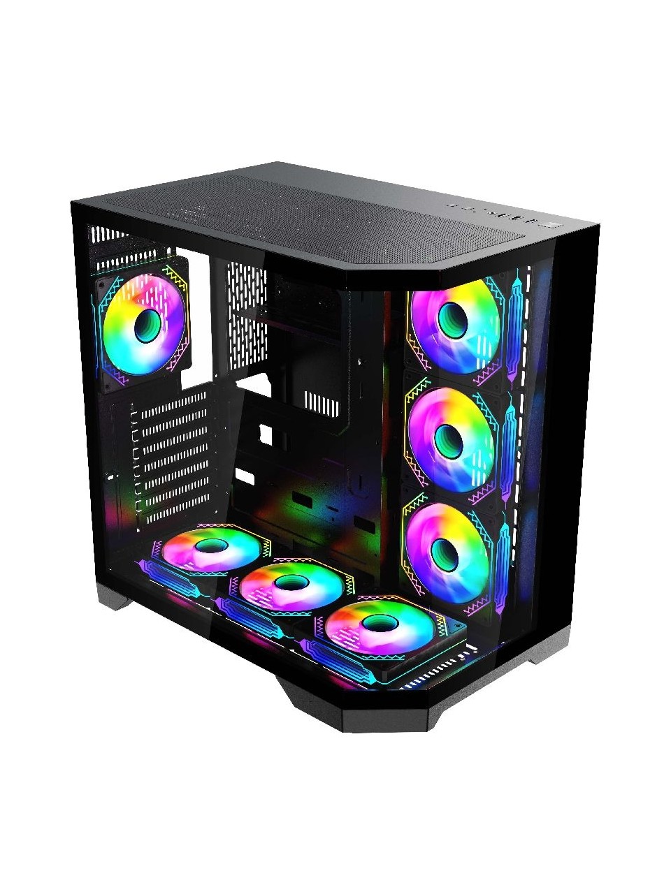 Game Master F-7 EDGE 7X Argb Pwm Fan Siyah ATX Akvaryum Gaming Kasa Oyuncu Kasası