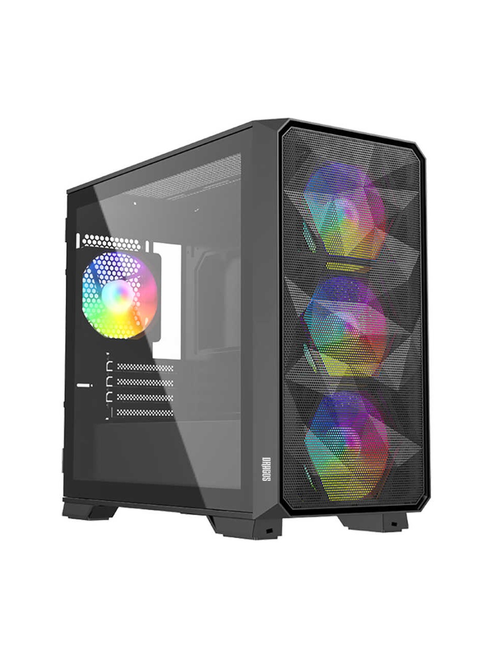 Dragos Diamond 4x Argb Fan USB 3.0  Plus Mesh Tempered Glass Matx Oyuncu Bilgisayarı Kasası