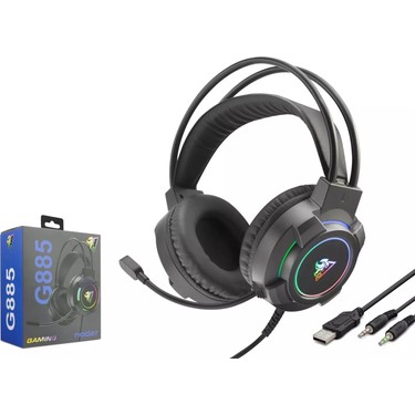 HADRON G885 Gaming Kulaklık USB / 2 x 3.5 mm - Siyah