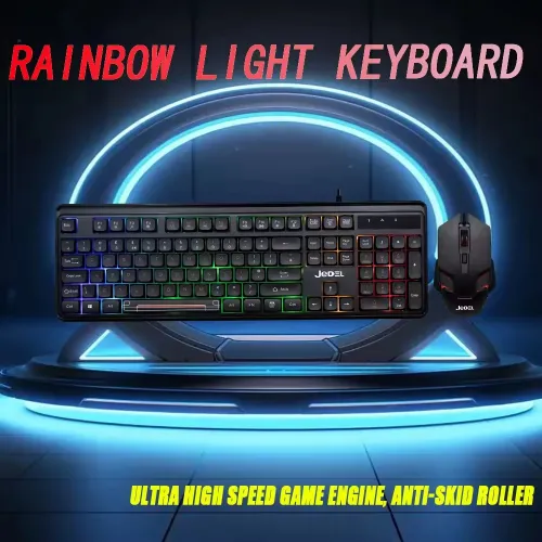 JEDEL GK105 IŞIKLI GAMİNG KLAVYE MOUSE SET