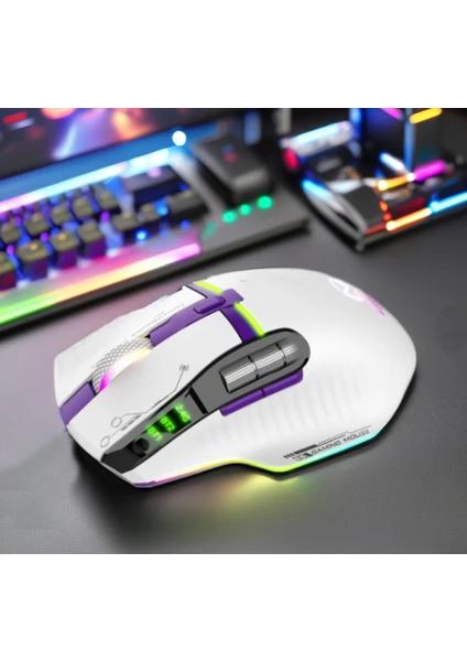 GWH-101 Şarjlı BT+2.4GHZ 12000Dpı Ultra Hafif Şarjlı Kablosuz Oyuncu Mouse Oyuncu Fares